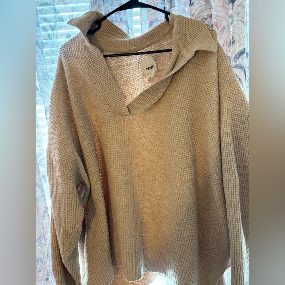 Aerie Beige Knit Sweater